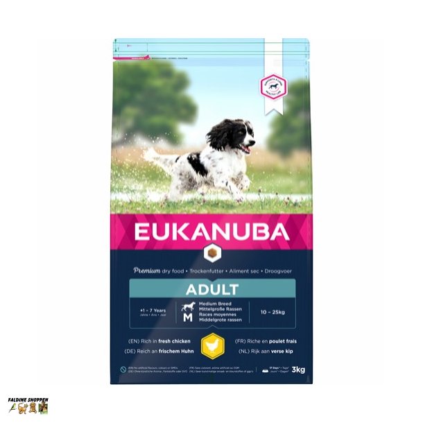 Eukanuba Adult, Medium Breed, 3 kg