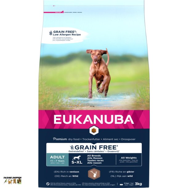 Eukanuba Kornfri med hjortekd, 3 kg