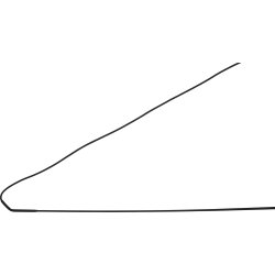 Longepisk, Sort, 200 cm