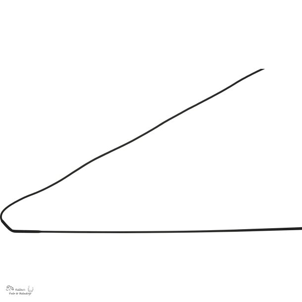 Longepisk, Sort, 200 cm