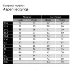 Equipage Aspen Leggings, Kort/Bred, Voksen