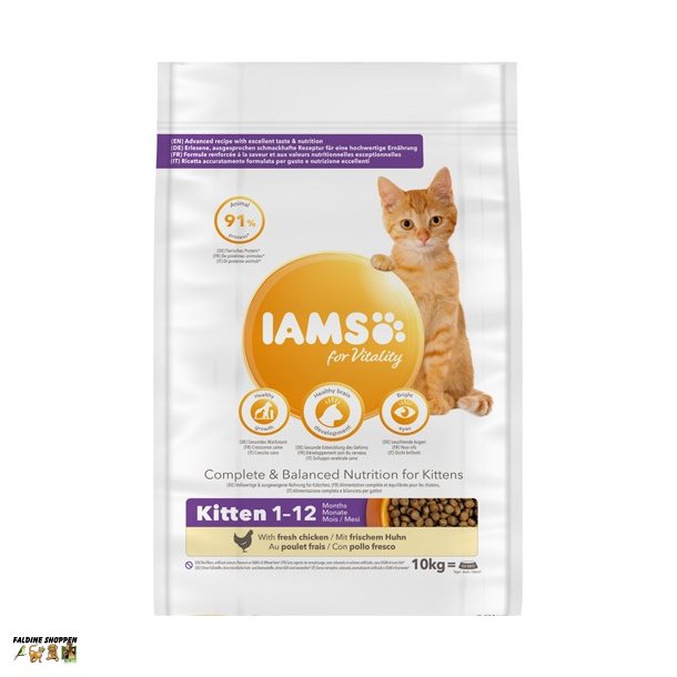 Iams Kat Killing og Junior, 10 kg