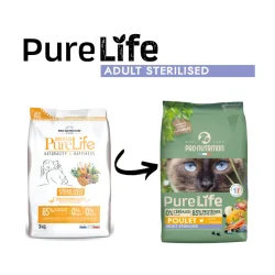 Purelife Cat Sterilized - kornfri, 2 kg