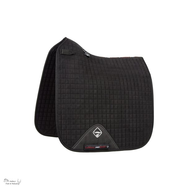 LeMieux Suede Underlag, Sort, DR, Str. L