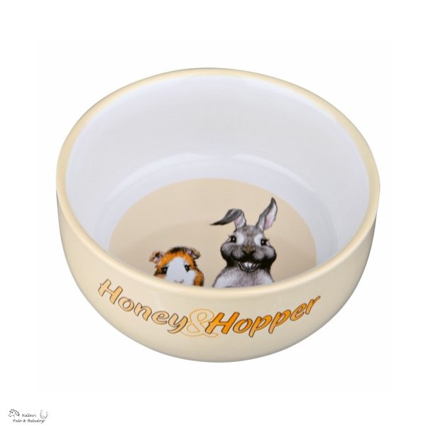 Keramik sk�l til kanin/marsvin